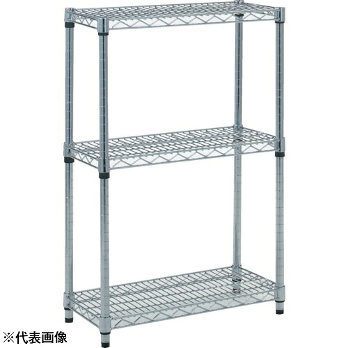 TRUSCO　ステンレス製メッシュラック　H923XW605XD457　3段　TSM-3243　1台（2996405）