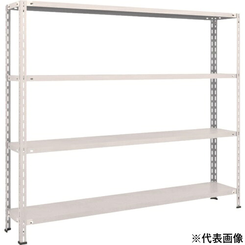 TRUSCO　スチールラック　軽量棚　中棚ボルトレス型1800X300X1500　4段　ネオグレー　L56V-14　1台（5025443）
