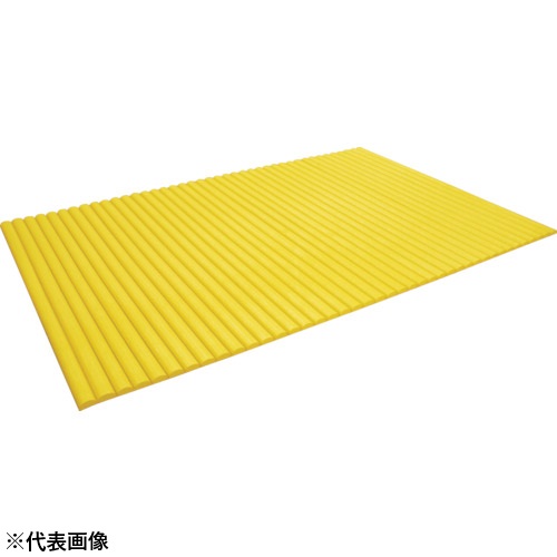 TRUSCO　ジャバラマット　粘着付き　1200X1800mm　イエロー　TNC-1218NT-Y　1枚（8187054）