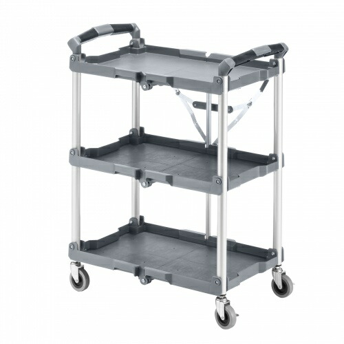 サンワサプライ 折りたたみ手押し車3段式（W665） CART-FA2GY 物流・運搬器具-花・ガーデン・DIY