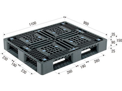 楽天市場】岐阜プラスチック工業 プラスチックパレット JCK-R2・150150