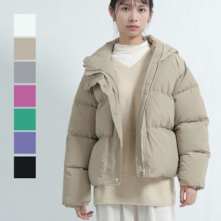 予約販売】ジャケット ファー フード付き 無地 オーバーサイズ