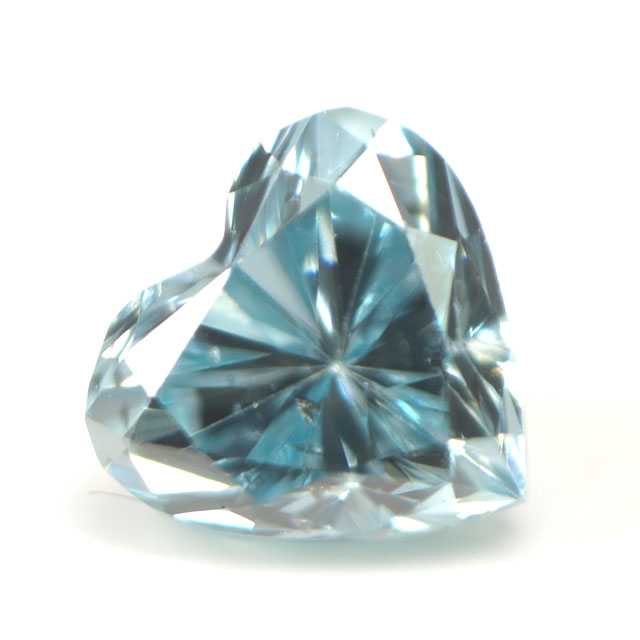 ブルーダイヤモンド（トリートメント）ルース（裸石）0.041ct アイスブルー系 ハートシェイプ｜タノーダイヤモンド店