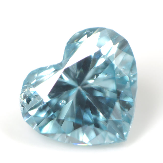 ブルーダイヤモンド (トリートメント) ルース(裸石) 0.040ct アイスブルー系 ハートシェイプ｜タノーダイヤモンド店