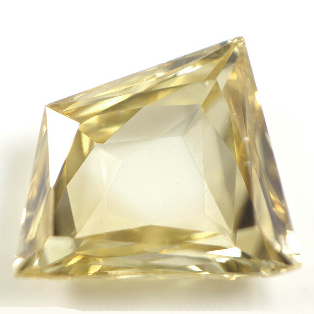 天然イエローダイヤモンド ルース 0.298ct, Fancy Light Brownish Yellow, SI-1, ファンシーカット, 【中央宝石研究所】【送料無料】｜タノーダイヤモンド店
