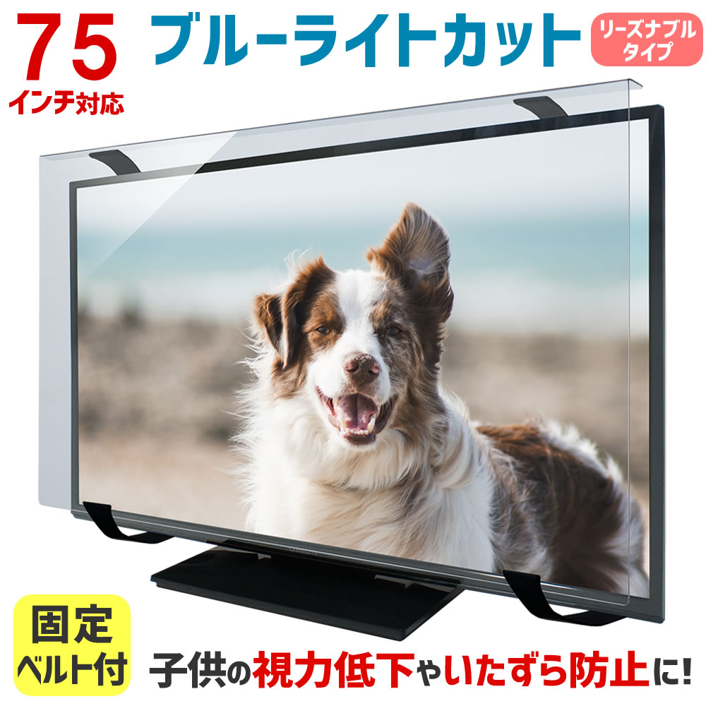 【尖んがり10倍\u0026引き換え証★6/4 20時～6/11 01:59】ブルーライトカット 液晶テレビ受像機保護することダイアログボックス 75in 75型 据えつける三尺帯付【3粍厚】【撥ねのける率47.9％】【液晶テレビ受像機 保護することダイアログボックス 保護すること写真フィルム 液晶保護することダイアログボックス テレビ受像機 保護すること テレビ受像機取りまかなう テレビ受像機かばい立て】 WLP-75
