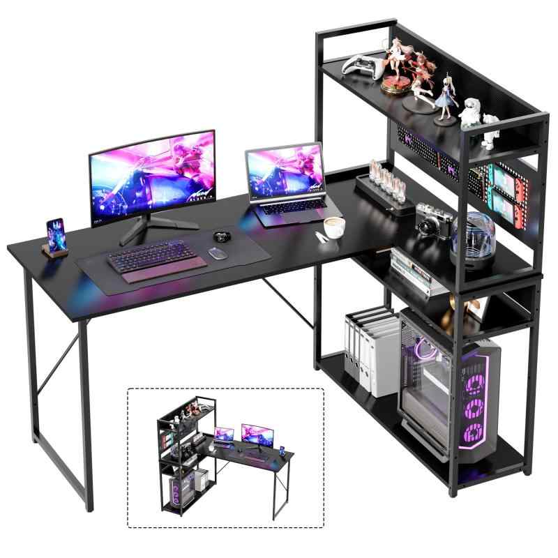 楽天市場】Alebertパソコンデスクゲーミングデスク幅107*奥行80*高さ