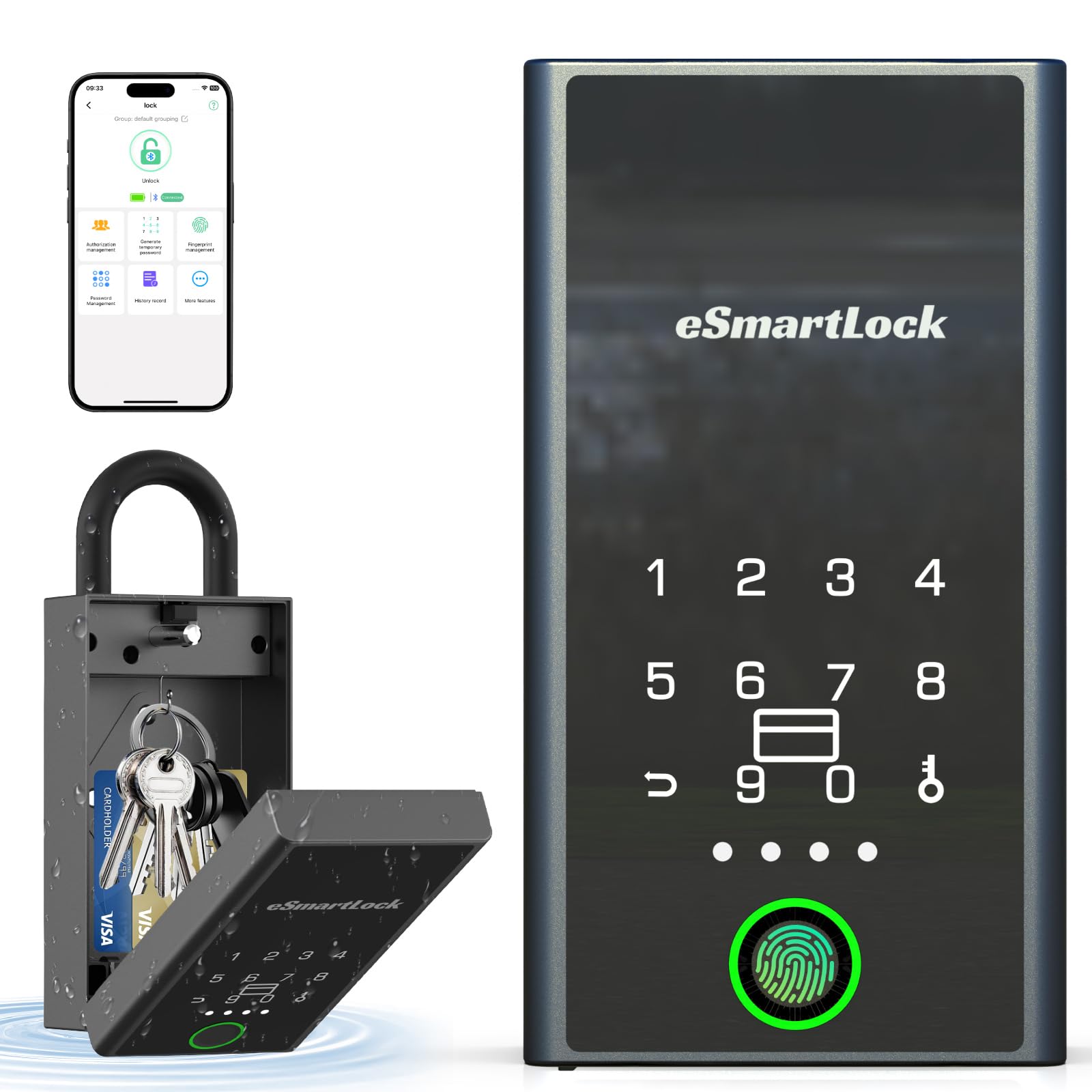 セキュリティキーボックス 東竹スマート スマート 盗難防止 キーボックス セキュリティボックス 鍵収納 壁掛け スマホ解錠 Bluetooth 暗証番号 カード解錠 遠隔操作対応 屋外 倉庫 玄関 事務｜楽しいお買い物館
