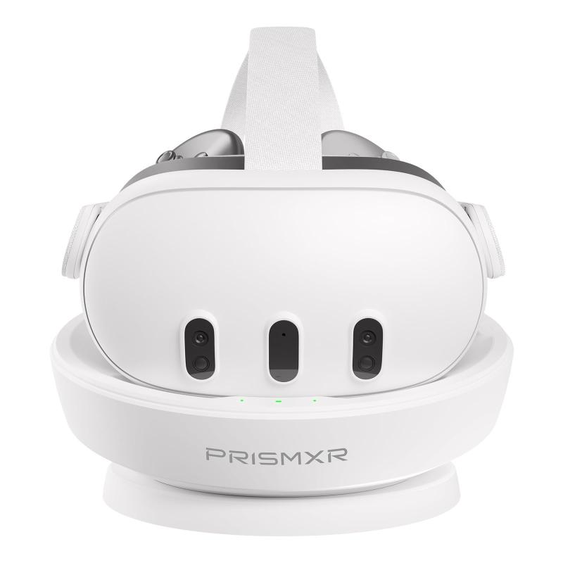 「全新 PRISMXR VR用申し受けるドック 磁気へばり着く式 Quest3と取り替えっこ性ありドック等しく申し受ける 尖端仕掛ける＆制御装置向け 手っとり早い申し受けるステイション 過厄介なもの押しとどめる マルチデバイス等しくふり出し 申し受ける式蓄電池