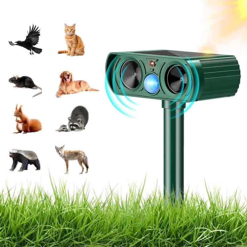 猫よけ 超音波 猫よけ ねこよけ 害獣撃退器 超音波害獣駆除 IUUHOK 動物撃退器 鳥よけ 猫よけ 最強 ソーラー充電超長待機