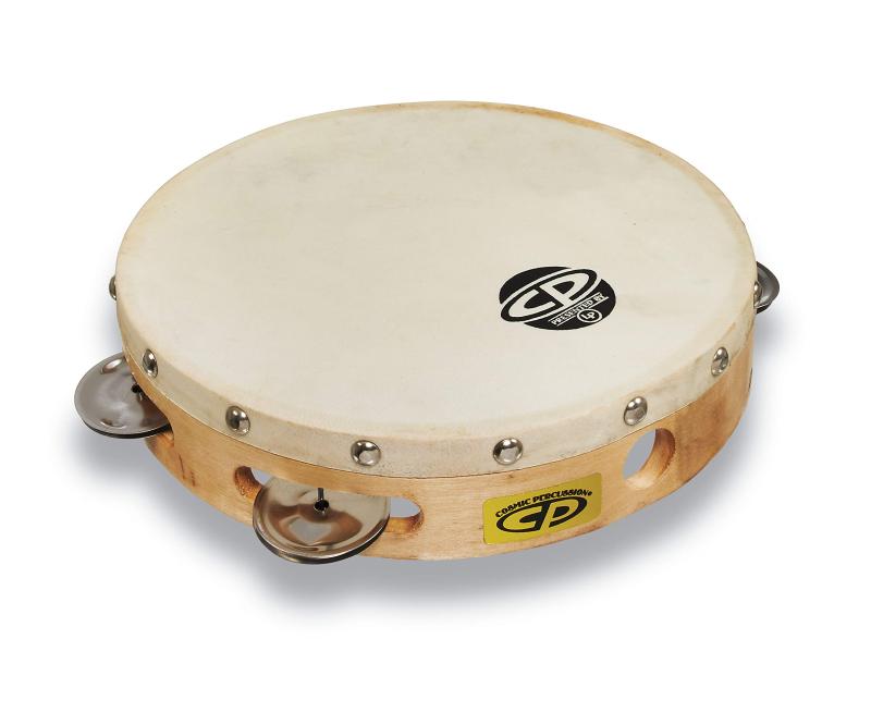 LP エルピー タンバリン Tambourine with Head, 8″Single Row Jingles CP378