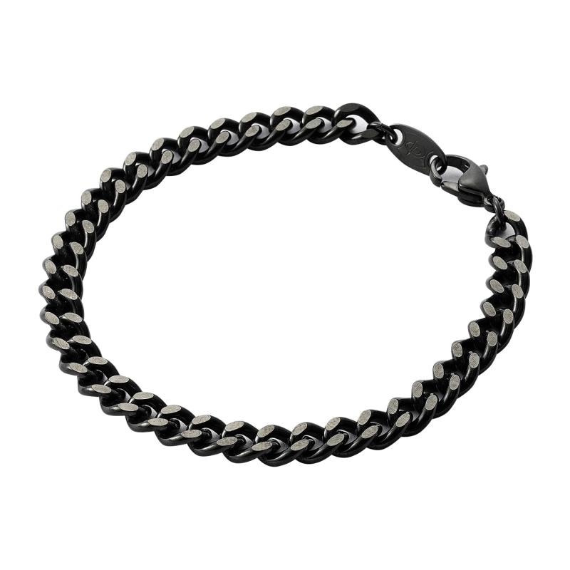 ファイテン(phiten) 炭化チタンチェーンブレスレット 長さ17～21cm 純チタン採用 炭化チタンコーティング ブラック アクセサリー メンズ レディース