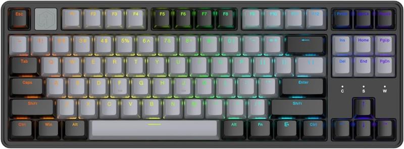 IROK NA87PRO MAG ラピッド銃の引き金 磁気取り替えっこ ゲーミングキーボード 力学的 TKL 80% 熱っぽい取り換える RGBうしろ側点火装置 ポーリング割り合い8000サイクル キースキャニング4000サイクルインプット引き延ばす0.3ms デッドゾー