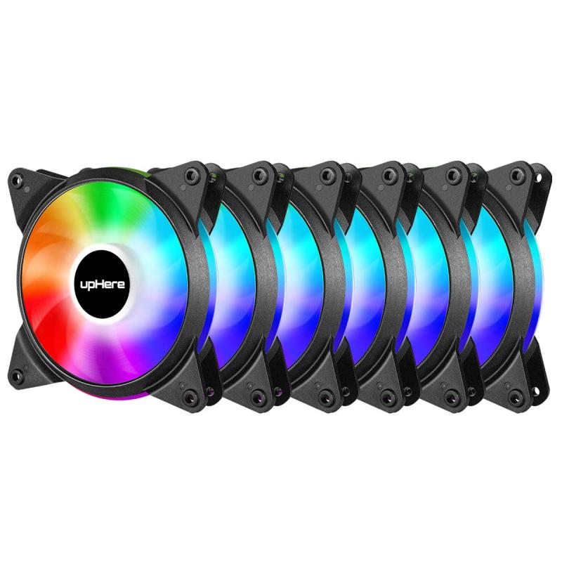 Novonest 120mm RGB PCケースファン 中を光らせる 静音タイプ 25mm厚 6PIN リモコンで制御 5本1セット 4,473円