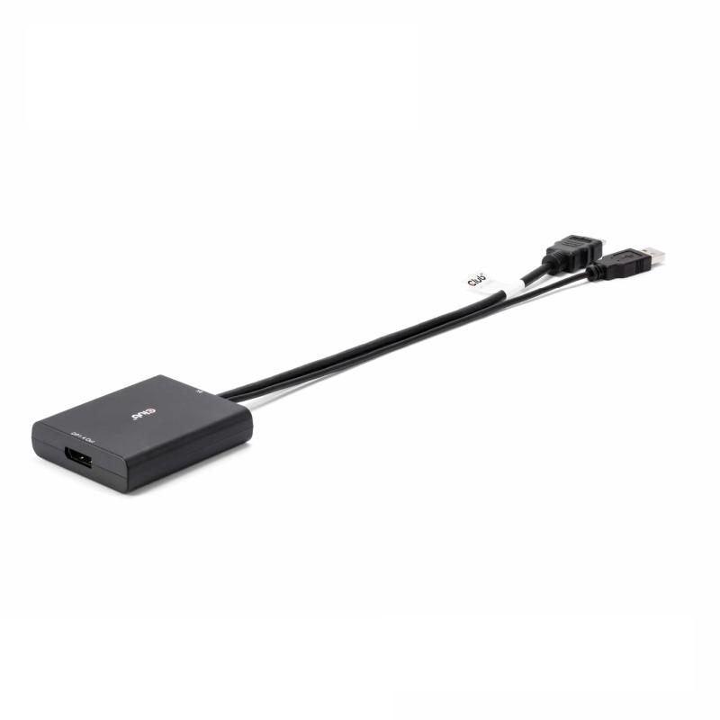 Club3D HDMI 雄 to DisplayPort 刃針 4K120サイクル 8K30サイクル 活動的 アダプター Micro USB給電付き添い人 (CAC-1335)
