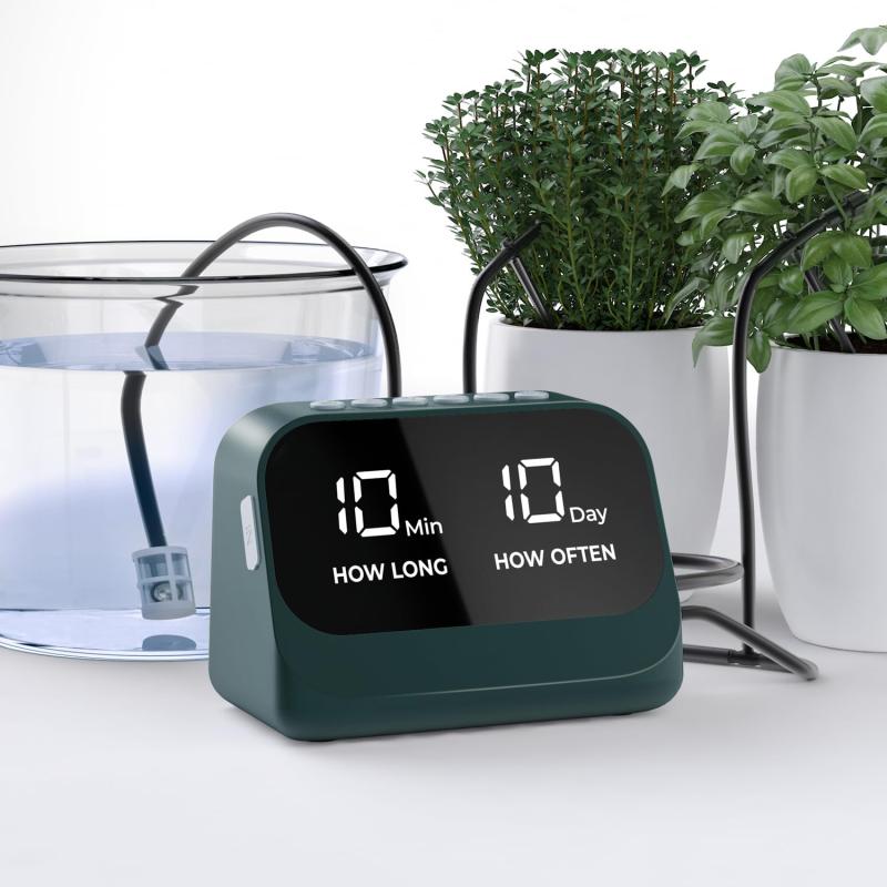 自動植物散水システム、植物自己散水システム自動点滴灌漑キット、プログラム可能なタイマー、LEDディスプレイ、鉢植え植物用USB電源屋内灌漑システム 4,491円