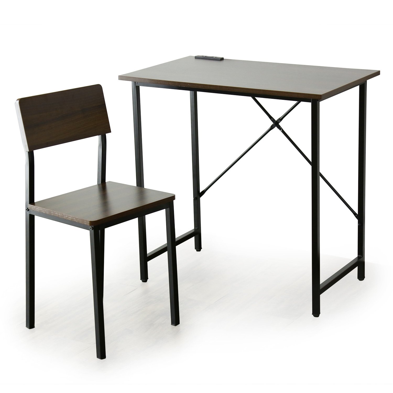 DORIS デスクセット チェア付 75&times;45cm コンセント付 組立式 ルッツ｜楽しいお買い物館