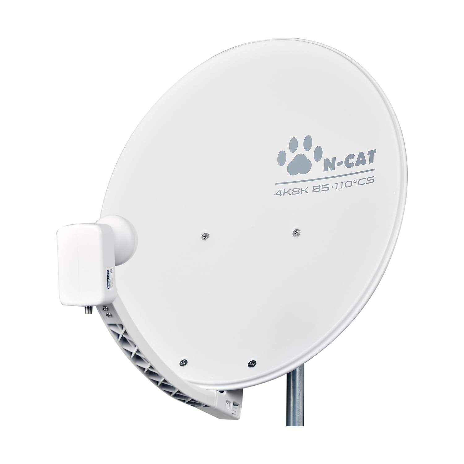 N-CAT(エヌキャット) BSアンテナ 45cm型 4K 8K対応 BS・110&deg;CSアンテナ SHマーク付 NC45SRL｜楽しいお買い物館 7,884円