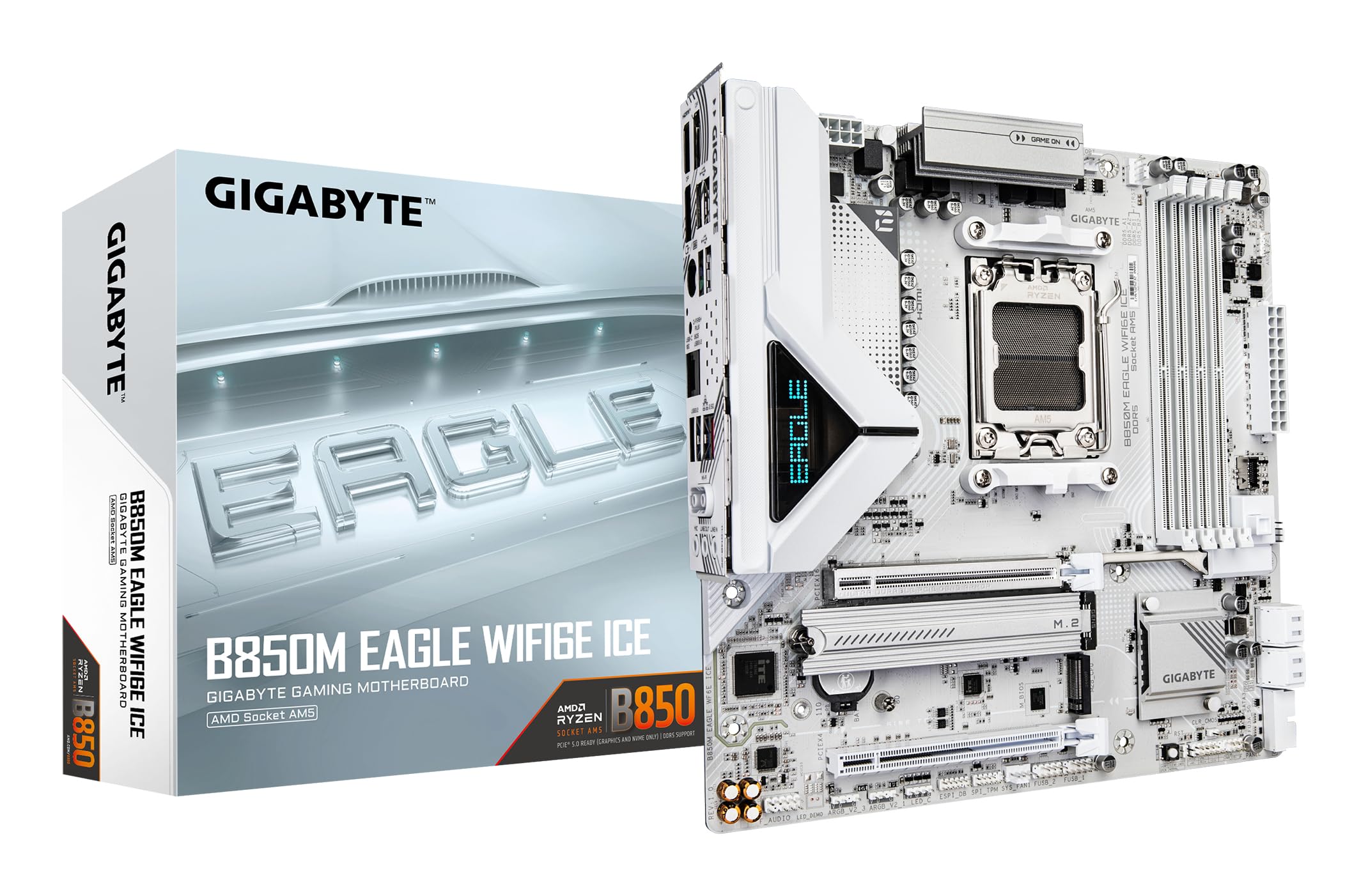 GIGABYTE B850M EAGLE WIFI6E ICE Micro-ATX マザーボード ホワイト MB6899｜楽しいお買い物館 22,743円