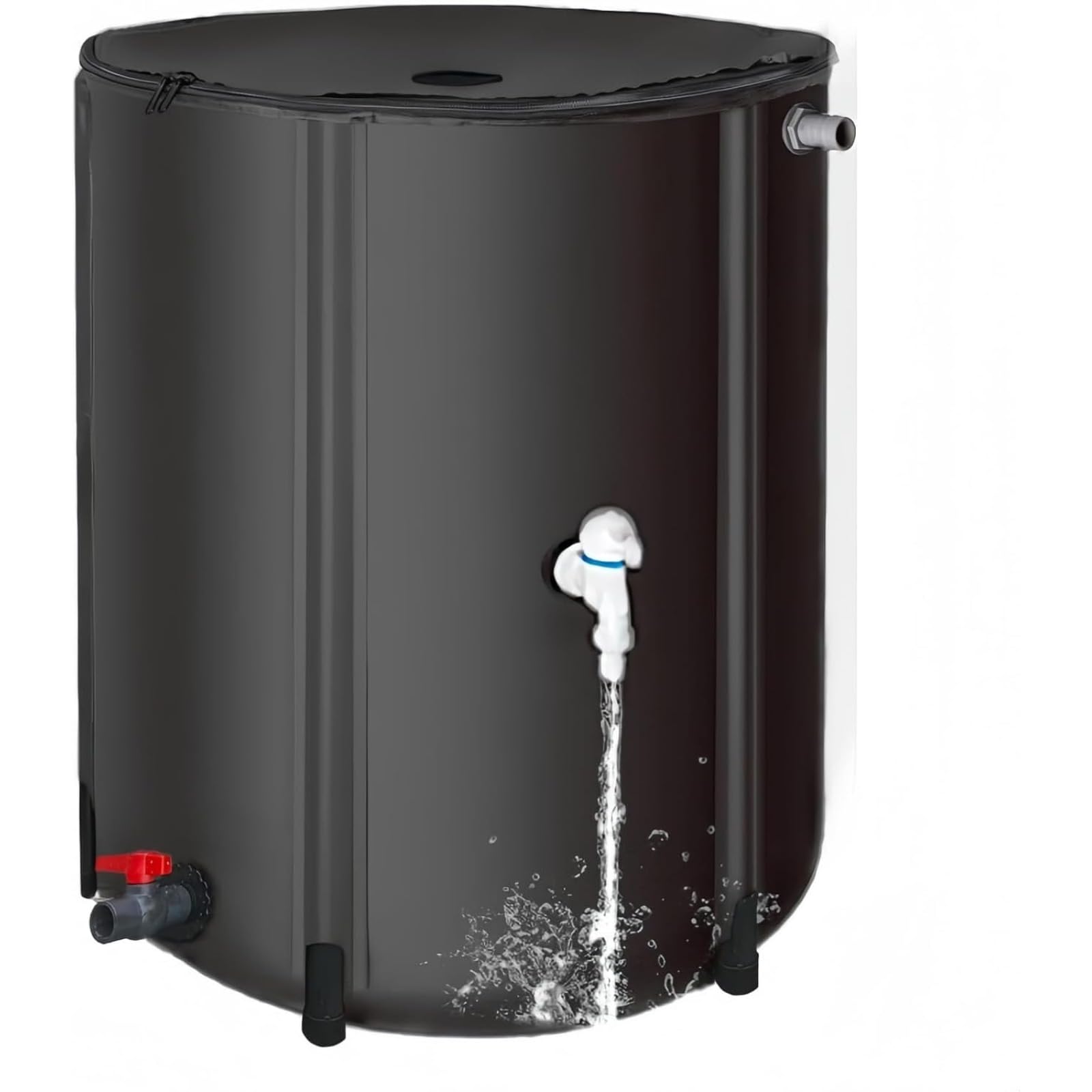 折りたたみ式 雨水タンク Momgla 大型 200L 家庭用（蛇口付き）| 軽量PVCメッシュ素材 耐腐食 | 屋外/ガーデン/菜園用 | 雨水収集バケツ 貯水容器 | 洗車・水やり・災害備蓄 | 簡単組み立て コン｜楽しいお買い物館