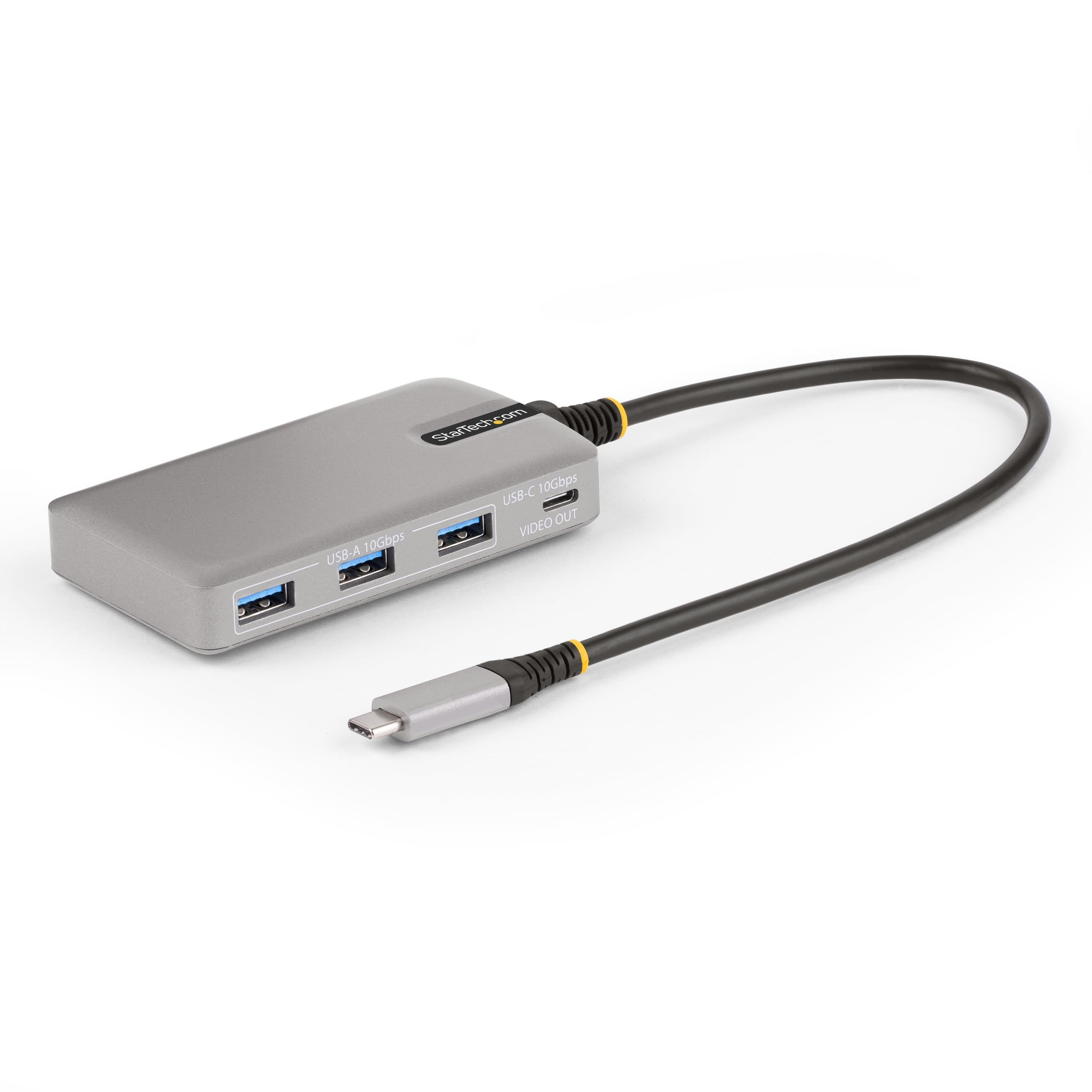 StarTech USB-Cハブ 4ポート 3A+1C 4K DP Alt対応 100W PDパススルー 30cm一体型ケーブル HB31C3A1CDPPD3｜楽しいお買い物館