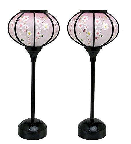 雛人形 コードレス ぼんぼり 「しだれ桜」 雪洞(LED) 29cm｜楽しいお買い物館