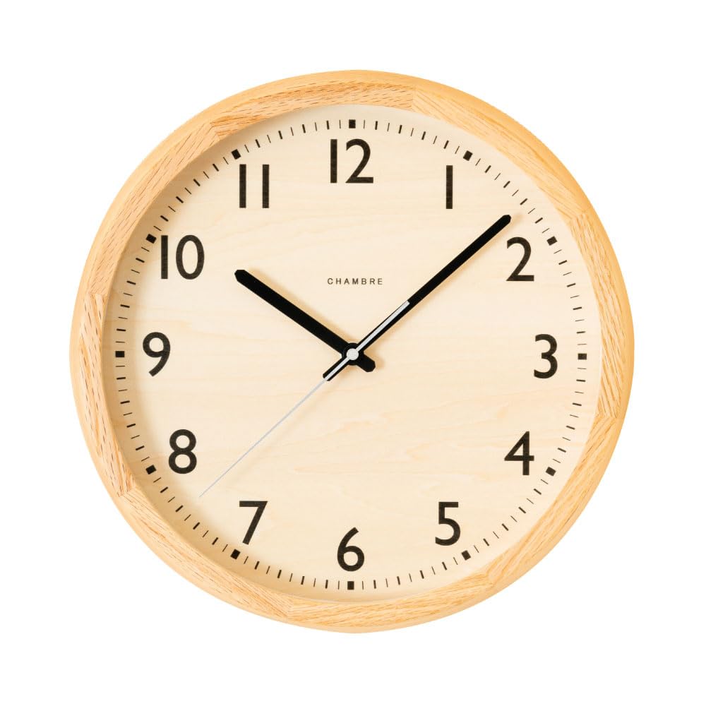 インターゼロ CHAMBRE DROP CLOCK 電波時計 CH-039OA オーク w306&times;h306&times;d50mm｜楽しいお買い物館