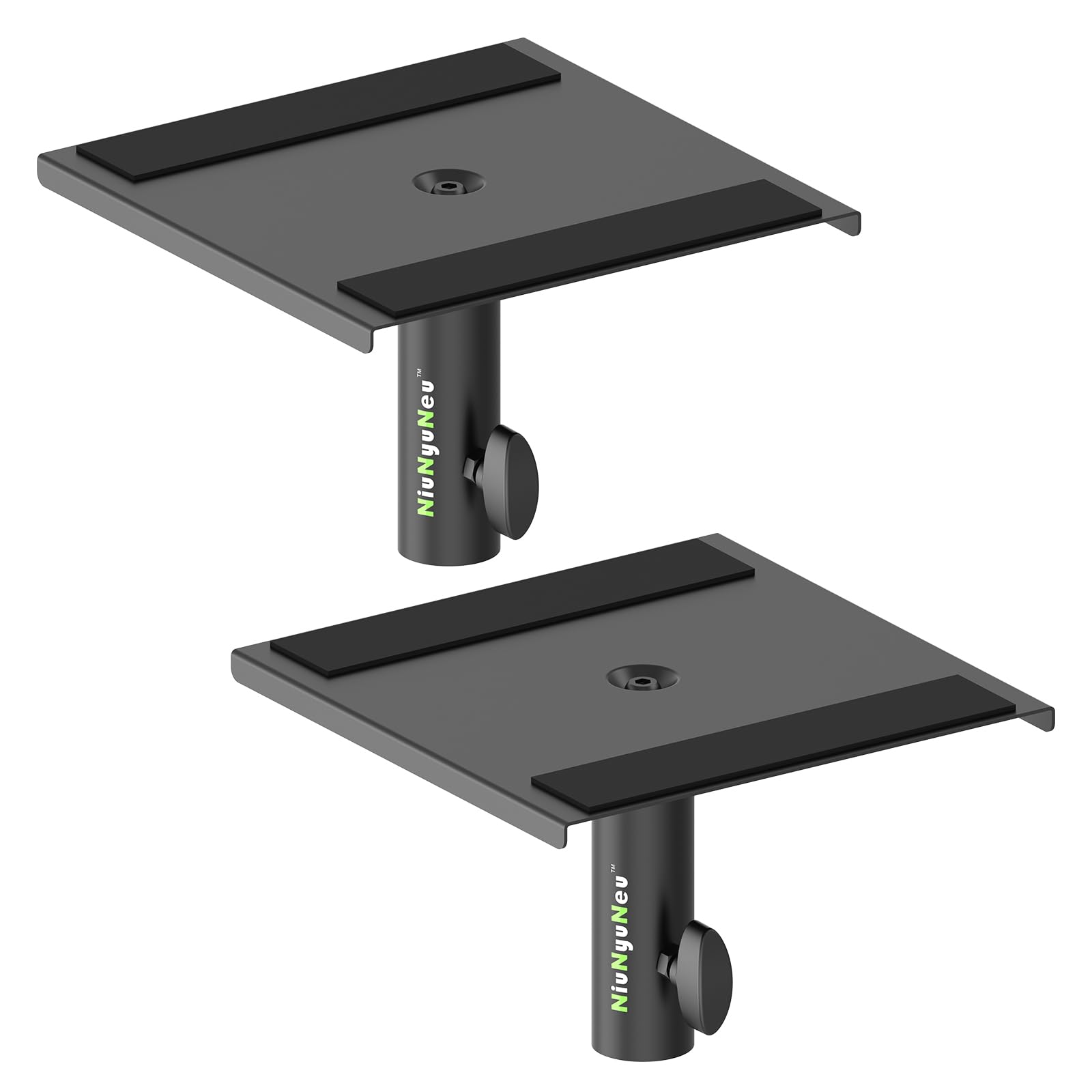 NiuNyuNeu スピーカースタンド取り付けプレート1組 - ポールマウント取り外し可能なプレート - スタジオモニタースタンド 標準的な35mmスピーカーポールに適合|楽しいお買い物館