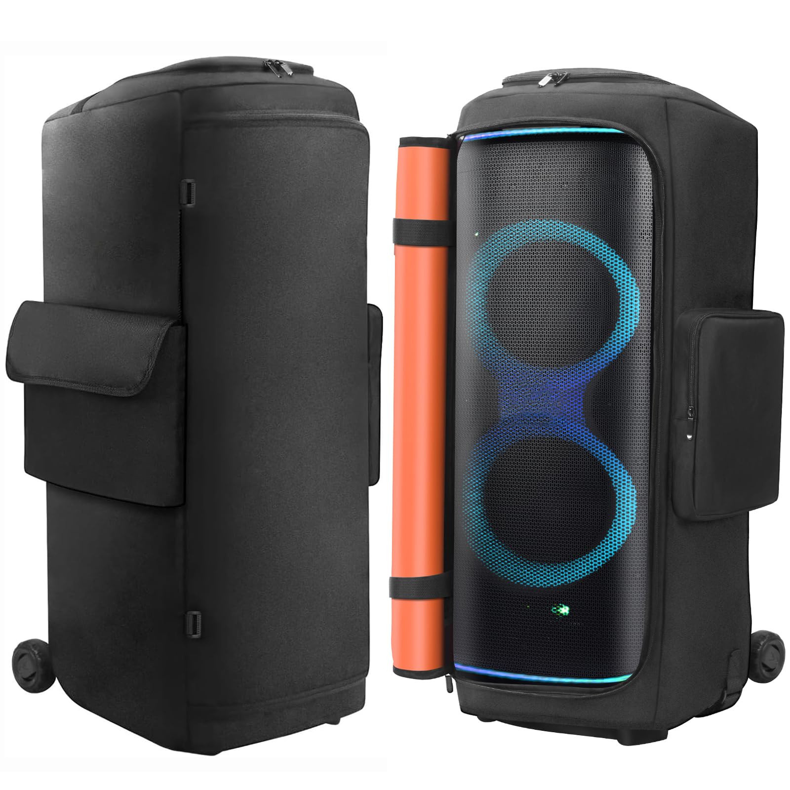 OURHZTB スピーカーケース JBL PartyBox 720ポータブルスピーカー対応 アウトドアパーティー 旅行 ダストカバー 保護ケース ストレージバッグ ポケット付き JBL PartyBox 720 およびアクセサリー｜楽しいお買い物館