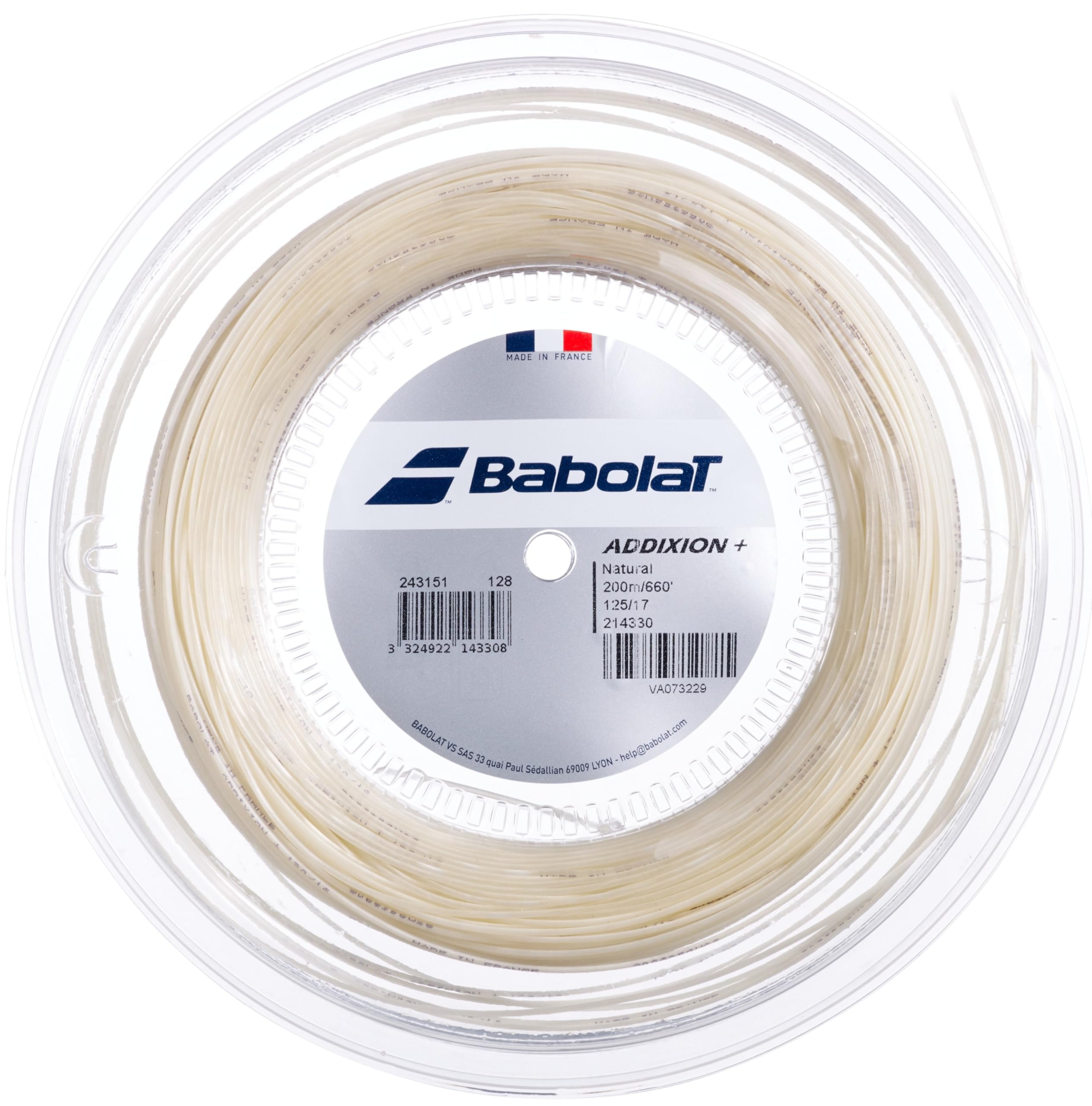 バボラ Babolat テニスガット・ストリング ADDIXION+ アディクション＋ 125/130 200m｜楽しいお買い物館
