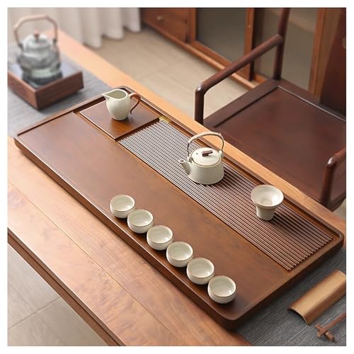 茶盤 茶台 茶盆 貯水式茶盤 竹木製トレイ 中国茶器セット ティーサービングトレイ 簡約実木 お盆 ティー カフェキッチン用品 小物置き 定食盆 収納 お膳 ランチョン ウッド 来客用 収集 所|楽しいお買い物館