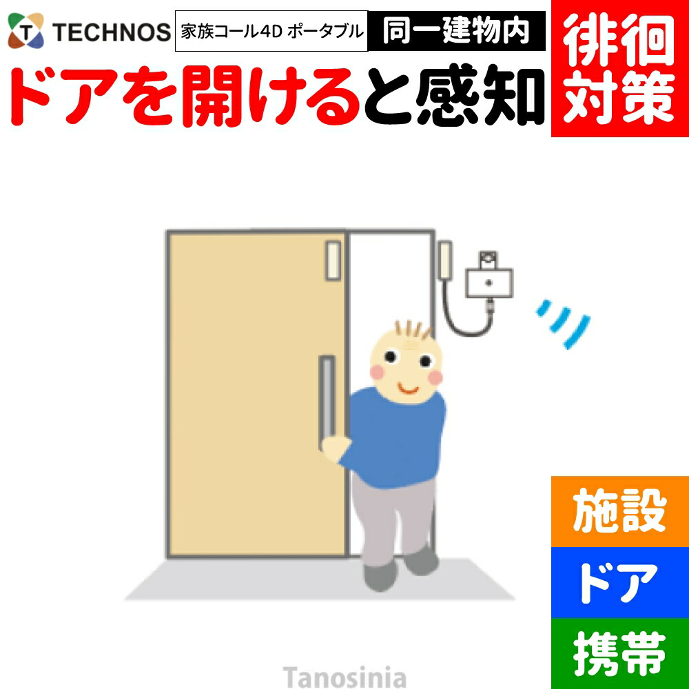 介護 老いらく者 かぎ分ける症 ほっつき歩く 検出器 扉 部屋の入り口 開けたら 開ける さぐり当てる さがし当てる 御知らせ かぎ分ける 案内書 告げ知らせる ほっつき歩く打つ手 ほっつき歩く押しとどめる 在宅 見守り 部屋の入り口取り替えっこ 変速機・傍受器仕掛ける 身寄り電話を掛ける4 D印字機 携帯型傍受機 HKPT-4D テクノスジャパン  介護設備 飾り気の無い 分かりやすい おすすめ