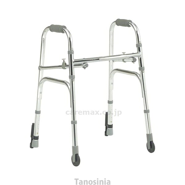 固定型歩行器 車輪、ストッパー付 MRB-02013 シルバー ミキ 90MRB02013000 k23-mk｜介護用品・健康スポーツタノシニア