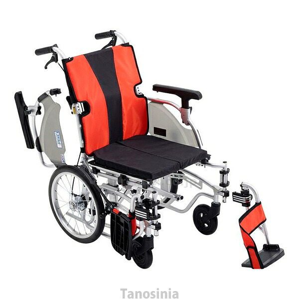 軽銀しり押し車椅子 MYU5-16 座幅40 赤いこと（A17A18） ミキ 4536697116671 k23-mk