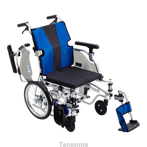 軽銀しり押し車椅子 MYU5-16 座幅40 青碧（A17A19） ミキ 4536697116688 k23-mk