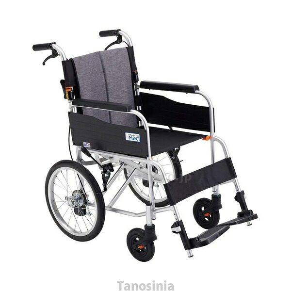 軽銀しり押し車椅子 JTN-2 座幅40 ヘザーブルー（S-16） ミキ 4536697116817 k23-mk