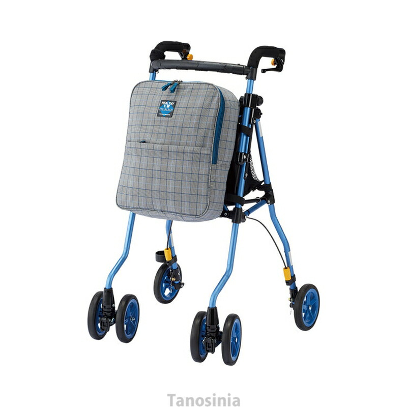 ヘルシーワンW・オム シルバーカー オムチェックブルー 介護用品|介護用品・健康スポーツタノシニア
