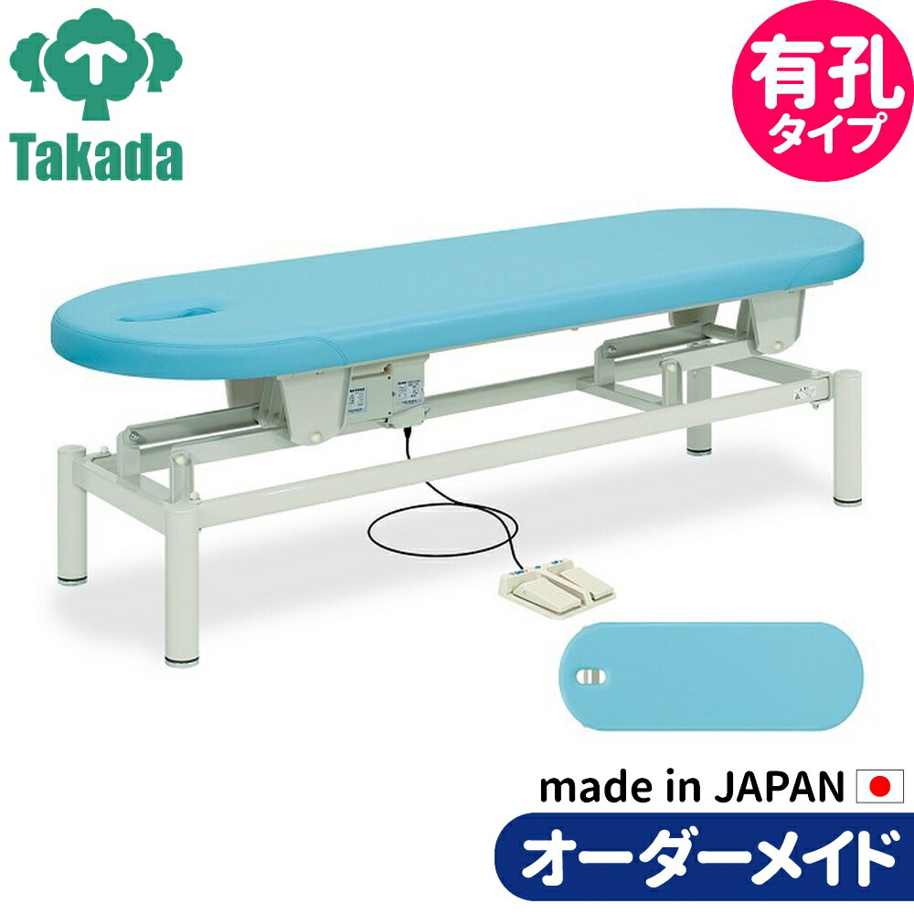 有孔電動フィールド TB-195U 電動昇降ベッド 高田ベッド 整骨院 治療院 リハビリ 訓練台 整体ベッド 施術台 施術ベッド エステベッド オーダーメイド 日本製