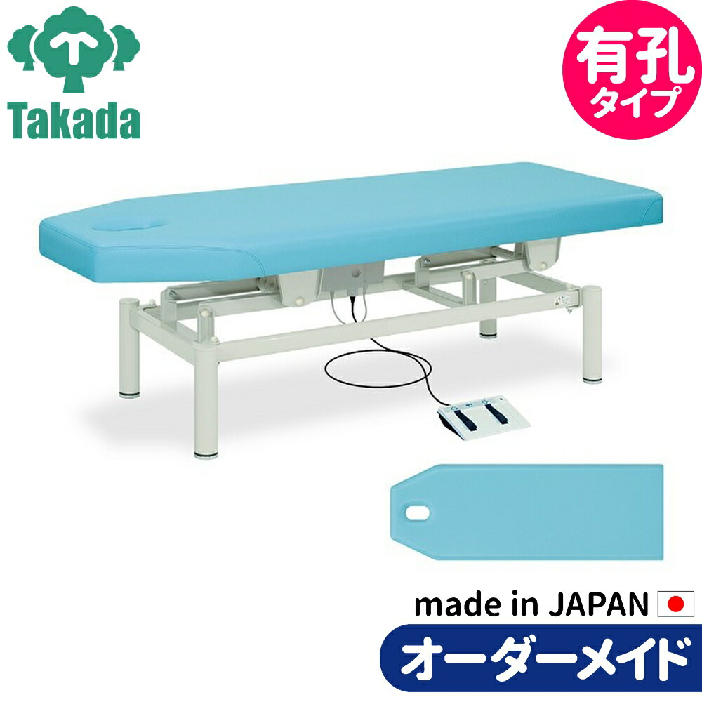 有孔電動フェリー TB-220U 電動昇降ベッド 高田ベッド 整骨院 治療院 リハビリ 訓練台 整体ベッド 施術台 施術ベッド エステベッド オーダーメイド 日本製