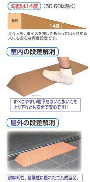 段差スロープ 介護用品 高さ6 0cm 幅76cm 歩行用品通販 段差解消ダイヤスロープ 室内外両用 介護用品高田ベッド通販タノシニア 段差スロープ 介護用品 介護用品 スロープ 室外 車椅子 段差解消 室内外用スロープ