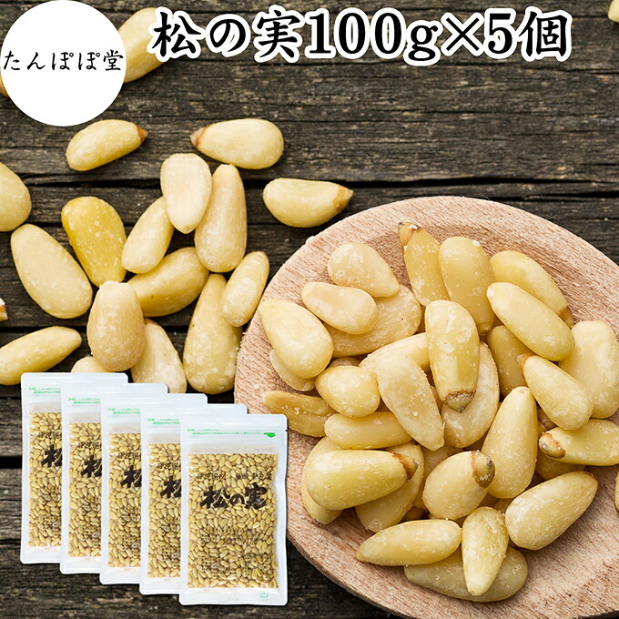 松の実 100g×5個 まつのみ 保存料 無添加 無塩 おすすめ 人気 ノンオイル 無着色 パインナッツ 中華 イタリアン 食材 製菓 製パン 材料 ドライ ナッツ トッピング ドレッシング ペスト ジェノベーゼ バジル ソース 大粒 ヘルシー 亜鉛 薬膳 漢方 スーパーフード サラダ