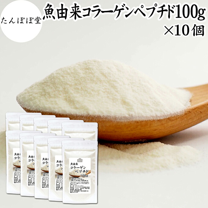 魚 コラーゲンペプチド 100g×10個 コラーゲン サプリ パウダー 粉末 国産 フィッシュコラーゲン パウダー マリンコラーゲン サプリメント ハイグレード 超低分子 100% 保存料 無添加 たんぱく質 飲料 健康 食品 美容 collagen アミノ酸 コーヒー ジュース ゼラチン スープ 8,208円
