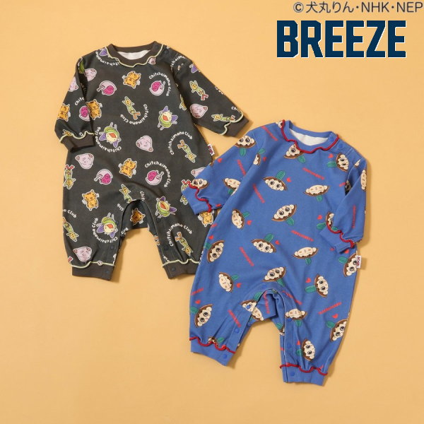【セール/10%OFF】26'春新作 BREEZE ブリーズ おじゃる丸カバーオール J132956 長袖 長そで 男の子 女の子 ベビー キッズ 子ども服画像