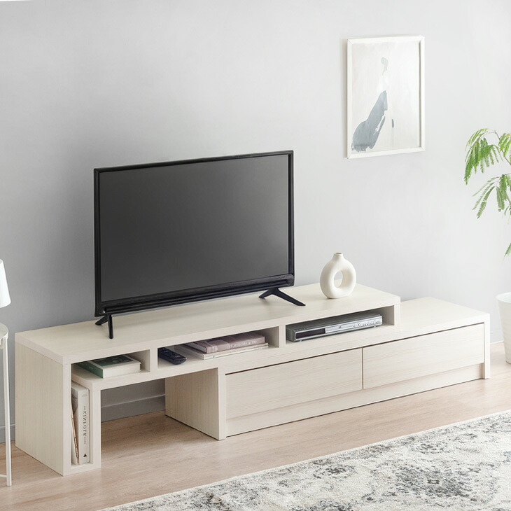 本日5%引クーポン】 テレビ台 伸縮 幅155-260cm 完成品 国産 伸縮 
