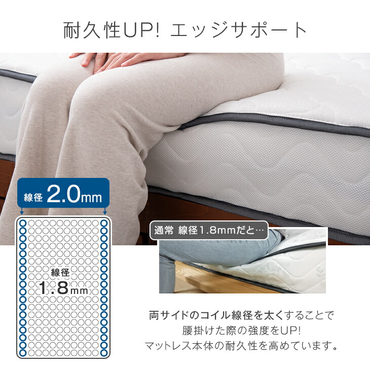 ポケットコイルマットレスダブル