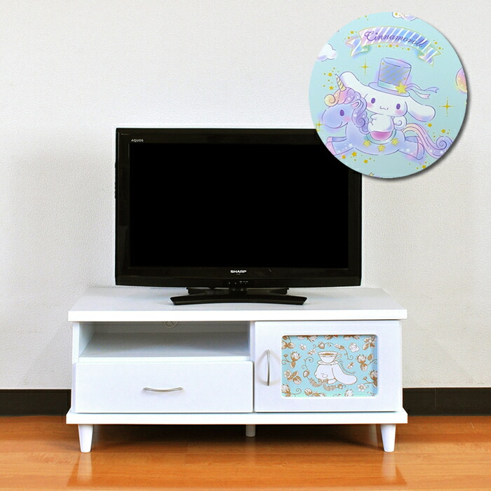 キャンバス シナモロール | テレビボード 完成品 幅100cm テレビ台 シナモン シナモ 【 サンリオ 完成品 日本製 キャンバスシリーズ テレビ台 TV台 リビングボード ラック 飾り棚 本棚 キャラクター シナモン 幅100cm