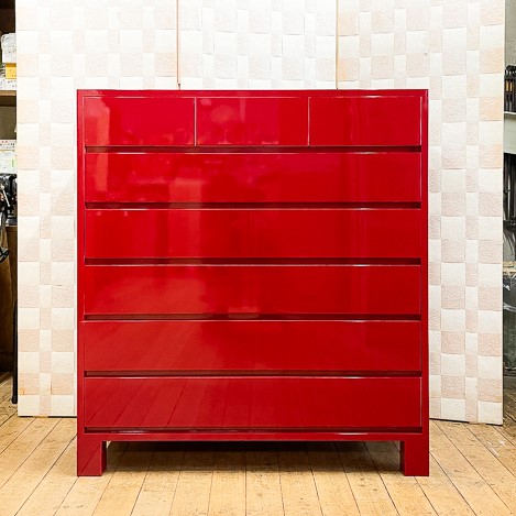 桐用だんす五ノ三 銀鏡RED 桐たんす 桐タンス 室内装飾 言い慣わし芸術品 新潟 加茂 調度品 桐洋服箪笥