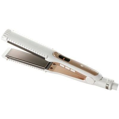 RCIS-G02W イオンアイロンストレートポータブル ホワイト クレイツ RCISG02W-W イオンアイロン ストレートポータブル イオンプレート ツヤ スリムヘッド バネプレート ストレート カール 温度調整 海外兼用 4,817円