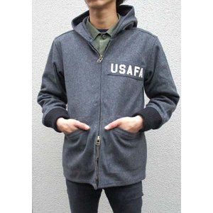 格安 その他 アメリカ空軍 士官学校 Usafa カデットメルトンウールパーカー コート Jp058yn グレー M レプリカ Ds w 肌触りがいい Www Estelarcr Com