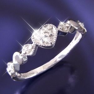 輝く高品質な その他 ハートダイヤリング 指輪 セブンストーンリング 9号 Ds 流行に Www Caymanislandsrealty Com